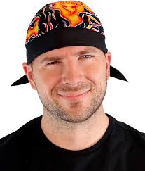 Buy Sparkling Earth Skull Cap Biker Caps Headwraps Doo Rags