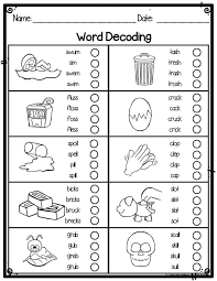 First Grade Word Decoding Practice Assessment Worksheets For First Grade Special Education And First Grade Words Decoding Words 1st Grade Reading Worksheets