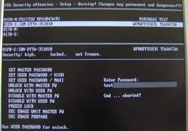 When a secure erase is issued against a ssd drive all its cells will be marked as empty, restoring it to factory default write performance. Ata Security Extension Bios