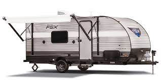 The wildwood 180rt fsx is a toy hauler travel trailer with a very large ramp door on the back that makes it easy for you to pull your toys in and out of your travel trailer. 2018 Forest River Salem Fsx 180rt Specs And Literature Guide