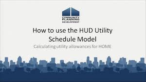 Hud Utility Schedule Model Calculating Utility Allowances