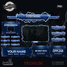 Blue Cyclone Twitch Overlay Template