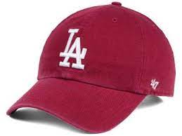Los Angeles Dodgers 47 Mlb Cardinal And White 47 Clean Up Cap Dodger Hats La Dodgers Hat Low Crown Hats