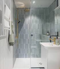 Blackrock Tiles On Instagram Monday Magic With Our Gradient Blue Pickets In 2020 Small Bathroom Tiles Shower Wall Bathroom Wall Tile