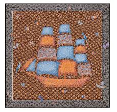 My Very First Hermes Pocket Square Bateau Fleuri Anthracite Grey Copper Brown Blue Designed By Ljubomir Milinkov