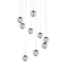 Price reflects 20% discount on et2 products through july 6th. Et2 E24254 91pc Polished Chrome Bubble Glass Orb 21 9 Light Pendant Lightingdirect Com