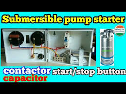 Submersible Pump Starter Wiring Diagram With Contactor Capacitor On Off Switch