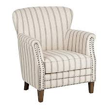 400 Flax Pinstripe Accent Chair Kirklands Comfortable Accent Chairs Leather Accent Chair Leather Dining Room Chairs