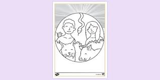 Coloring pages are fun for children of all ages and are a great educational tool that helps children develop fine motor skills, creativity and color recognition! Free God Created Adam And Eve Colouring Page Twinkl