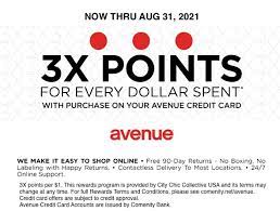 Check spelling or type a new query. Avenue Credit Card Home