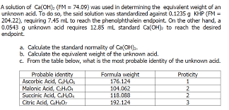 Bac = alcohol consumed in grams / (body weight in grams x r) x 100. Answered A Solution Of Ca Oh 2 Fm 74 09 Was Bartleby