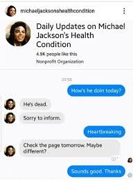 Member of howard sterns wack pack. Daily Updates On Michael Jackson S Health Condition Facebook