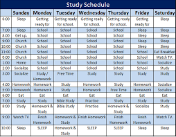 6 Free Study Schedule Templates In Ms Excel And Ms Word Format