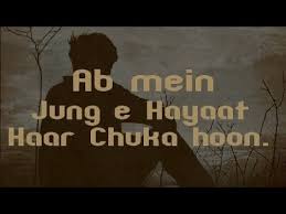 ab mein jung e hayat haar chuka hoon || urdu poetry || whatsapp ...