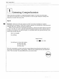 Yes, i live next to the chemist's. Kunci Jawaban Toefl Section 1 Listening Comprehension
