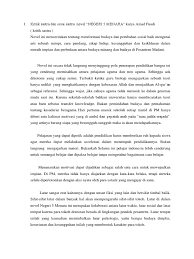 Ada deskripsi karya, bila karya berwujud buku deskripsinya berupa sinopsis atau novel. Contoh Kritik Sastra Dan Esai Masnurul