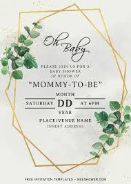 When you finish your invite, download it to your device, share it online, . Free Greenery Geometric Baby Shower Invitation Templates For Word Baby Shower Invitation Templates Baby Shower Invitations Invitation Template
