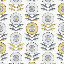 Your floral pattern stock images are ready. Fresco Flowerpot Floral Wallpaper