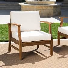 Antonia Outdoor Wood Patio Chair With Cushions In 2020 Wood Patio Chairs Modern Patio Furniture Patio Chairs