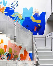 Officesnapshots Colorful And Vibrant Murals At Allianz Offices In Sydney Design By Hassell Hassell Studio Office Mural Interior Murals Office Wall Design