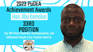 Abdul Karim Kamara, CEO of Tour de Lunsar and Country Director of the  Village Bicycle Project. Mr. Kamara has donated hundreds of bicycles to  students in rural communities to facilitate their transportation