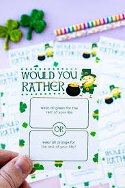 Rd.com holidays & observances st. St Patricks Day Would You Rather Questions Play Party Plan