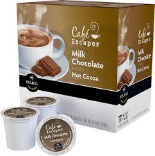 There are a plastic ring and a foil top, and the interior of the cartridge has a filter lining that holds the coffee during the brewing process. Cafe Escapes Milk Chocolate Hot Chocolate K Cup Pods 16 Pack Best Buy