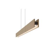 Glide Wood Linear Suspension By Edge Lighting Gl D1 C 60in 27k Wn Sn Edge Lighting Wooden Pendant Lighting Interior Lighting
