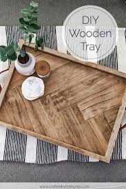 Diy Wooden Herringbone Tray Diy Wooden Projects Wooden Diy Diy Tray