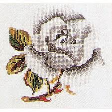 Walmart.com has been visited by 1m+ users in the past month Thea Gouverneur Counted Cross Stitch Kit White Rose Walmart Com Cross Stitch Flowers Cross Stitch Rose Cross Stitch Art