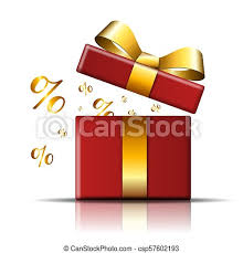 Page 1 page 2 page 3. Gift Box Sale Icon Surprise Present Red Template Gold Ribbon Bow Isolated White Background Opened Giftbox 3d Design For Canstock