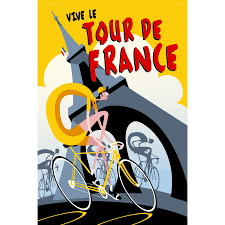 Vive Le Tour De France Cycling Art Print Michael Valenti Cycling Art Print Tour De France Art Tour Posters