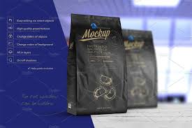 Download Black Paper Bag With Window Mock Up Poster Mockup Black Paper Bag Mockup PSD Mockup Templates