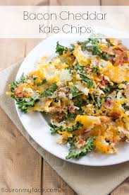 Bacon Cheddar Kale Chips Flour On My Face Recipe Kale Chips Bacon Cheddar Kale Chip Recipes
