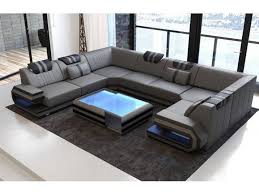 Sofa Dreams Wohnlandschaft Ragusa U Form Grau Grau Schwarz Ecksofa Design Sofa Design Sitzgruppe