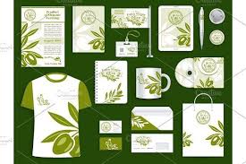 Corporate Identity Olive Oil Company Templates Set In 2020 Business Card Design Corporate Identity Oil Company