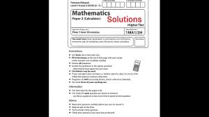 New Gcse 9 1 Specimen Paper 2h Edexcel Higher Math Calculator Paper Set 1 Youtube