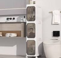 Amazon.com: KHNR 3-Tiers Slim Bathroom Storage Cabinet ...