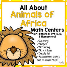 Aardvark earth pig or ground hog. All About African Animals Math Centers For Preschool Prek K Homeschool