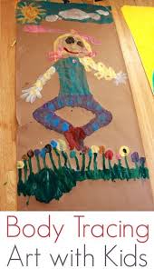 Work Big With This Fun Body Tracing Activity For Kids Art Activities For Kids Art For Kids Preschool Art