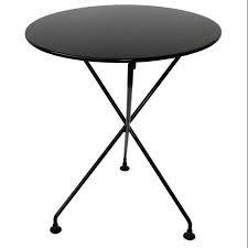 European Cafe 24 In Round 3 Leg Folding Bistro Table Walmart Com Bistro Table Round Black Coffee Table Outdoor Patio Furniture Sets