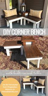 Diy garden benches need a plan, however, and that's where we come in. Remodelaholic Build A Corner Bench With Built In Table