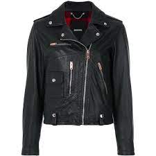 Diesel L Morgan Biker Jacket 5 310 Sek Liked On Polyvore Featuring Outerwear Jackets Black Real Leather Jackets Leather Biker Jacket Genuine Leather Ja