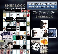 Bbc Sherlock Sherlock Holmes Board Game Free Download Print Sherlock Sherlock Holmes Sherlock Bbc