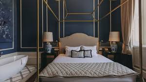 Luxury Boutique Hotel Torel 1884 In Porto Offers Great Decor With Vintage Concept Like This Gold Luxury Hotel Design Hotel Suite Luxury Hotel Interior Design