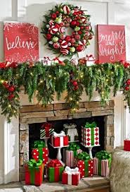 Beautiful Red And Green Christmas Mantle Diy Mantle With Greenery Wreath And Pre Christmas Mantel Decorations Christmas Garland Christmas Decorations Garland