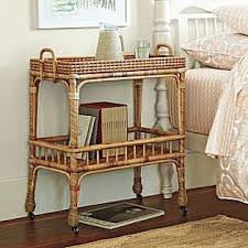 South Seas Side Cart Serena Lily Rattan Bar Cart Perfect Bedside Table Furniture