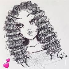 I Ve Got Some New Curly Hair Techniques In My New Drawing Tutorial Video Feat Beauty Forever Hair W Girl Drawing Sketches Curly Hair Drawing Drawing Tutorial