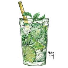 vanty illustration on instagram mojito 飲品插圖出售 價格請dm查詢 mojito drink illustration for sale dm for the price format p in 2021 sketch painting sketches painting