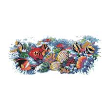 This nautical themed design features a sailor's outfit, shells, fish, anchor, and more! Nkf Tropical Fish 2 Cross Stitch Set Art Collectible Crafts Dmc Cross Stitch Threads Home Decorate Handwork Diy Buy Cross Stitching Cross Stitch Patterns Cross Stitch Kits Product On Alibaba Com
